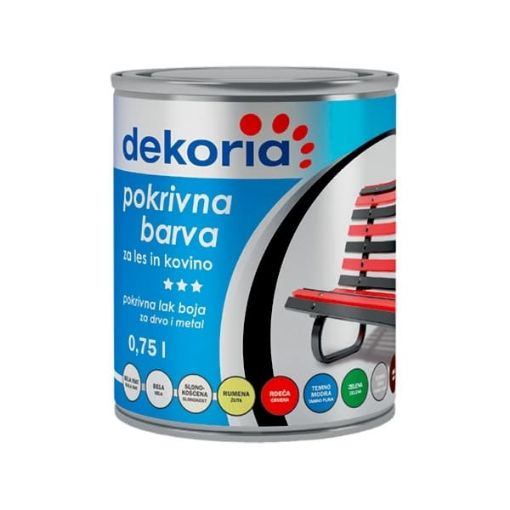 Slika DEKORIA POKRIVNA BARVA 0,75L - BELA